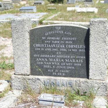 MARAIS Christiaan Izak Cornelius 1882-1955 &amp; Anna Maria VAN WYK 1898-1968