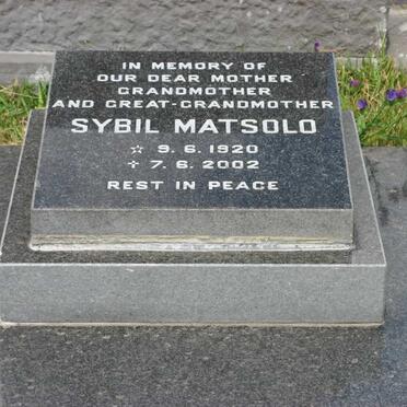 MATSOLO Sybil 1920-2002
