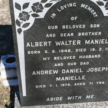 MANIELLE Andrew Daniel Joseph -1975 :: MANIELLE Albert Walter 1946-1970