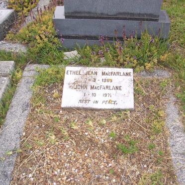 MACFARLANE John -1971 &amp; Ethel Jean -1965