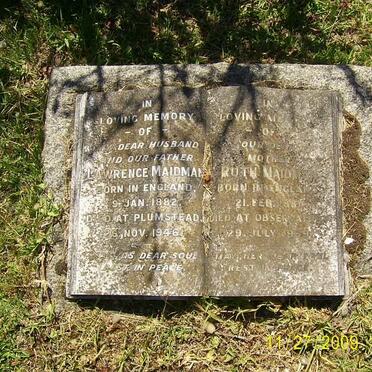 MAIDMAN Lawrence 1882-1946 &amp; Ruth 1881-1969