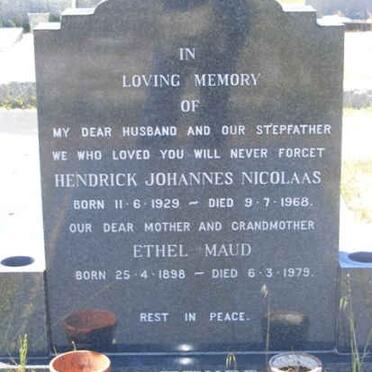 MATTHEE Ethel Maud 1898-1979 :: MATTHEE Hendrik Johannes Nicolaas 1929-1968