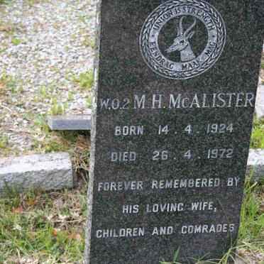 MCALISTER M.H. 1924-1972