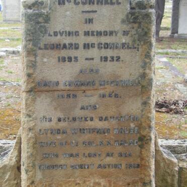MCCONNEL Leonard 1895-1932 :: MCCONNELL David Edward 18?-1942 :: HALSE Lynda Winifred -1942