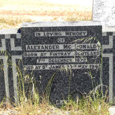 MCDONALD Alexander 1872-1942