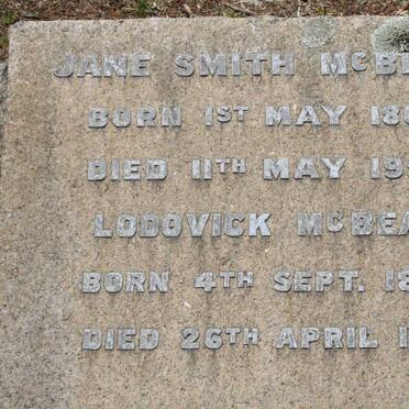 MCBEAN Lodovick 1865-1956 & Jane SMITH 1867-1953 