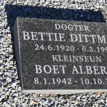 MEIRING Michael J.C. 1885-1958 :: DITTMER Bettie 1920-1991 :: ALBERTS Boet 1942-1993  _3