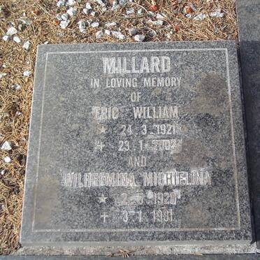 MILLARD Eric William 1921-2002 & Wilhelmina Michielina 1920-1991
