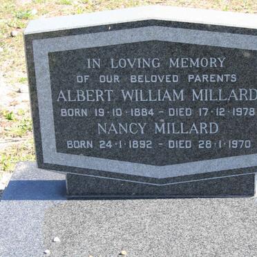 MILLARD Albert William 1884-1978 & Nancy 1892-1970