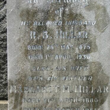 MILLAR R.B. 1875-1936 & Margaret M. 1880-1951
