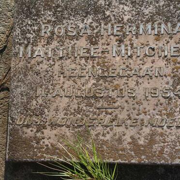 MITCHELL Rosa Hermina, MATTHEE -1954