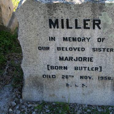 MILLER Marjorie nee BUTLER -1958