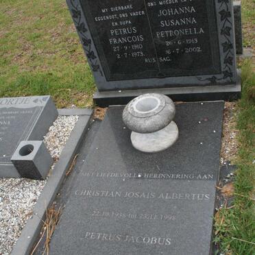 MOSTERT Petrus Francois 1910-1973 & Johanna Susanna Petronella 1913-2002 :: MOSTERT Christian Josais Albertus 1938-1998 :: MOSTERT Petrus Jacobus 1942-2000
