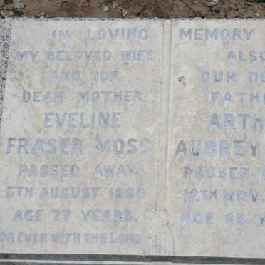 MOSS Arthur Aubrey -1966 & Eveline Fraser -1960 