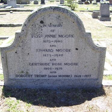 MOORE Edward 1875-1948 & Rosa Annie 1879-1944 :: MOORE Gertrude Rose 1905-1976 :: TROMP Dorothy nee MOORE 1909-1977