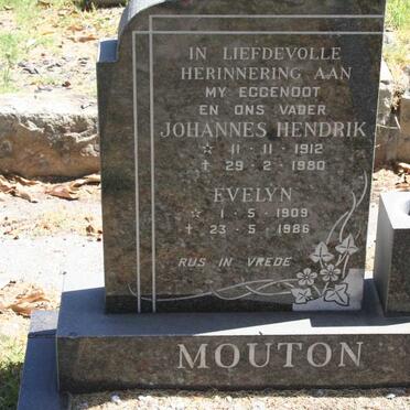 MOUTON Johannes Hendrik 1912-1980 & Evelyn 1909-1986