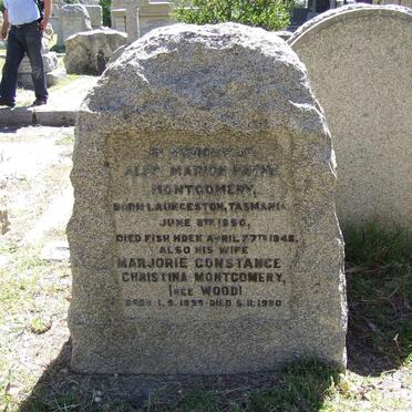 MONTGOMERY Alec Marion Payne 1890-1948 & Marjorie Constance Christina WOOD 1899-1980