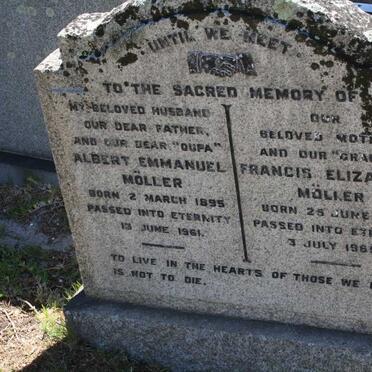 MOLLER Albert Emmanuel 1895-1961 & Francis Elizabeth 1891-1969