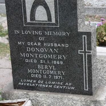 MONTGOMERY Donovan -1969 & Beryl -1971