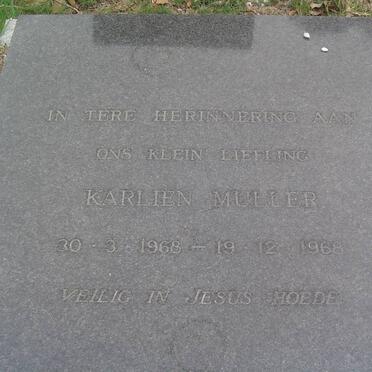 MULLER Karlien 1968-1968