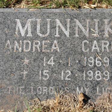 MUNNIK Andrea Carol 1969-1989