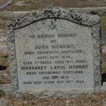 MURRAY John 1876-1945 &amp; Margaret Lewis 1875-1962