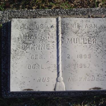 MULLER Abraham Johannes 1899-1967