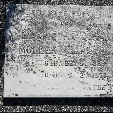 MULLER Magrietha Johanna nee LE ROUX 1896-1953
