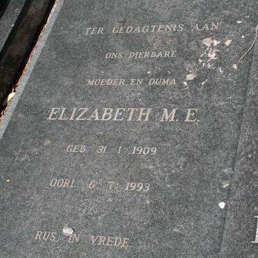 MULLER Elizabeth M.E. 1909-1993