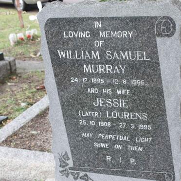 MURRAY William Samuel 1895-1965 &amp; LOURENS Jessie 1908-1995