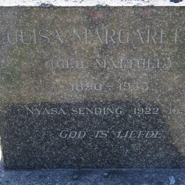 NEL Louisa Margaret nee MATTHEE 1890-1955