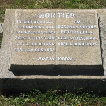 NORTIER Gert Christian 1856-1932 &amp; Susanna Sophia Petronella 1844-1935