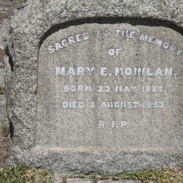 NOWLAN Mary E. 1885-1953