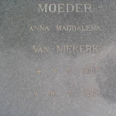 NIEKERK Anna Magdalena, van 1910-1970