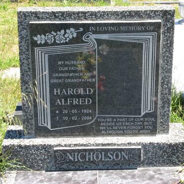 NICHOLSON Harold Alfred 1924-2004
