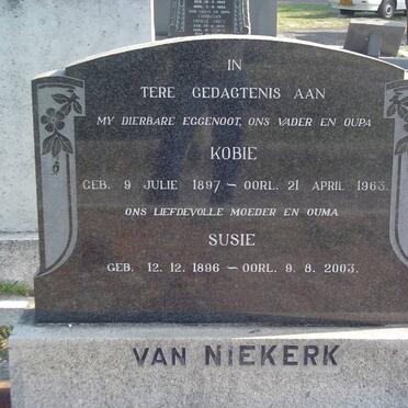 NIEKERK Kobie, van 1897-1963 &amp; Susie 1896-2003