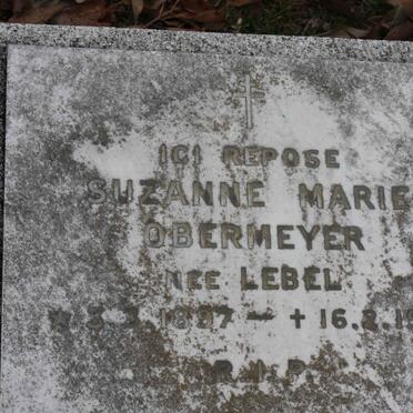 OBERMEYER Suzanne Marie nee LEBEL 1897-1961