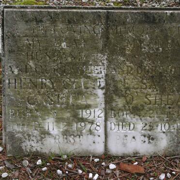 O'SHEA  Henry Cecil 1912-1978 &amp; Elsa W.A. 1913-1983