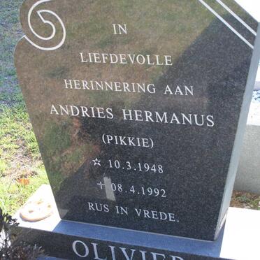 OLIVIER Andries Hermanus 1948-1992