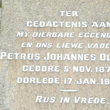 OLIVIER Petrus Johannes 1870-1954