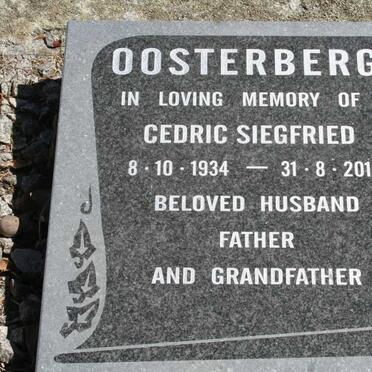OOSTERBERG Cedric Siegfried 1934-2010