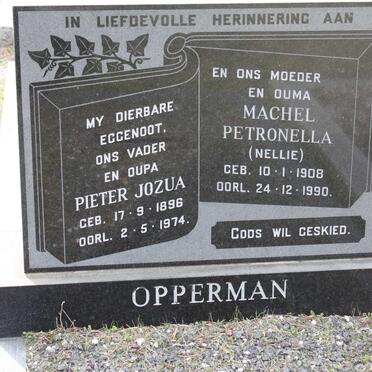 OPPERMAN Pieter Jozua 1896-1974 &amp; Machel Petronella 1908-1990