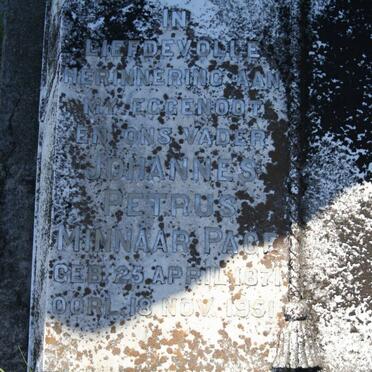 PAGE Johannes Petrus Minnaar 1871-1951