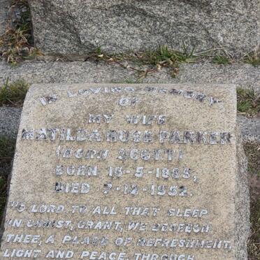 PARKER Matilda Rose nee SCOTT 1885-1952