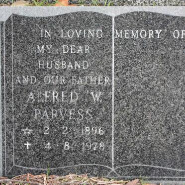 PARVESS Alfred W. 1896-1978