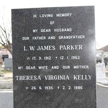 PARKER L.W. James 1912-1962 &amp; Theresa Virginia Kelly 1935-1986