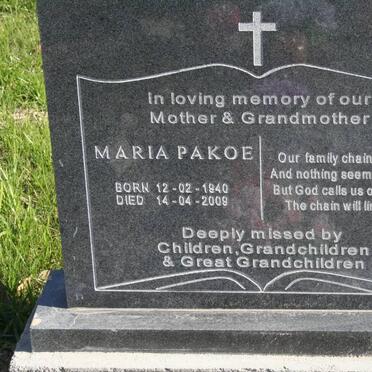 PAKOE Maria 1940-2009