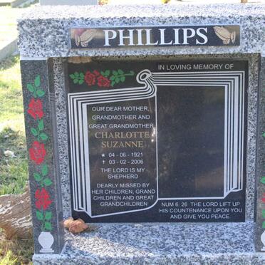 PHILLIPS Charlotte Suzanne 1921-2006