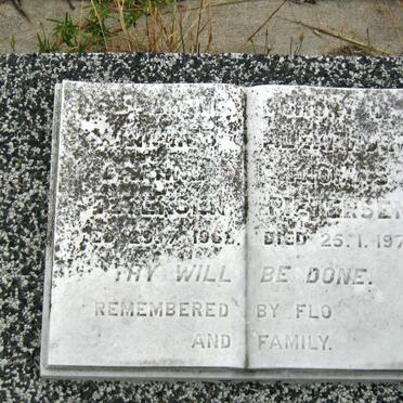 PIETERSEN Alexander Thomas -1976 &amp; Winifred ? -196?