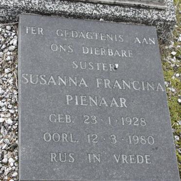 PIENAAR Susanna Francina 1928-1980